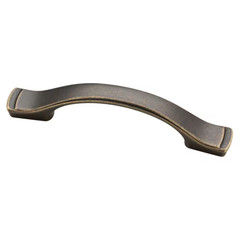 Step Edge 3 or 3-3/4 In. (76/96 Mm) Classic Warm Chestnut Cabinet Drawer Pull