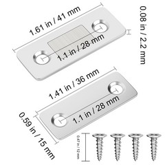 Cabinet Magnetic Catch 4 Pack Ultra Thin Cabinet Door Magnetic Catch for Draw…