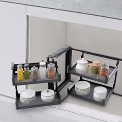 Blind Corner Cabinet Pull Out for 14″ Organizer Kitchen Corner Cabinet Pull Out