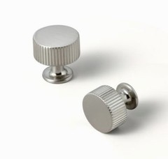 Brushed Satin Nickel Zinc Alloy Cabinet Knob, Single Hole, Pull, 6 Pk