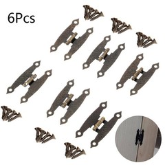 6pcs Antique H-type Hinge For Jewelry Box Door Cupboard Cabinet Drawer 65*33mm