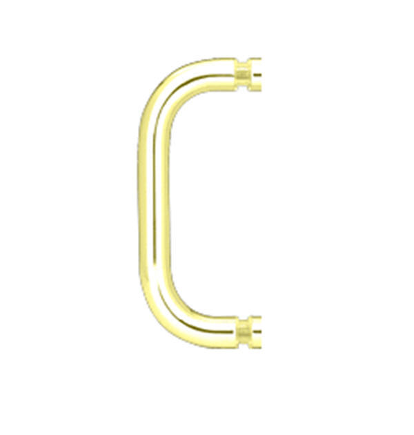 CRL 6″ Brass Single-Sided Solid 3/4″ Diameter Pull Handles without Metal Washers