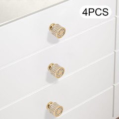 Elegant Gold Round Cabinet Knobs – 4 Pack, Smooth Acrylic Handles
