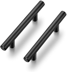 12 tiradores gabinetes 5in negro mate acero inoxidable cajones puertas cocina
