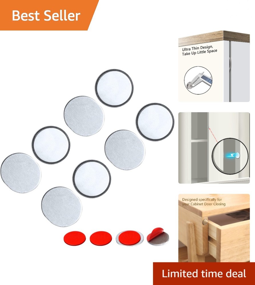 Invisible Stainless Steel Magnetic Door Catches – 4 Pack for Cabinets & Closets
