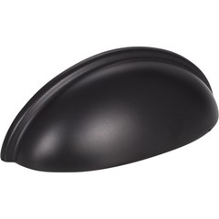 Elements Florence 3″ Center-to-Center Cup/Bin Cabinet Pull, Matte Black