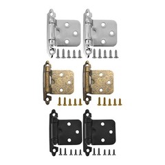 2Pack 1/2″ Cabinet Door Hinges & Screws Self Closing Bath Kitchen Cabinet Hinges