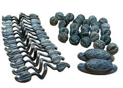 Keeler Brass Company (KBC) 42pc Leaf Cabinet Knobs Drawer Pulls, Brass 1998–99′