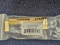(QTY 5) Sumner Street Home Hardware RL005347 Kent Knurled 96mm Pull Satin Brass