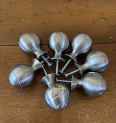 Chrome Metal Cabinet Knobs Lot of 7 – Please See Description!!