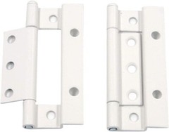 6PCS Heavy Duty Non Mortise Door Hinges for Folding Door Shutters Cabinets White