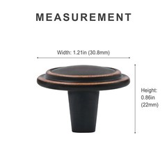 Oil Rubbed Bronze Kitchen Cabinet Round Knob Cabinet Hardware Dresser Knob