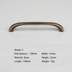 Antique Brass Cabinet Pull Coffee Color Handles for Cabinets and Drawers