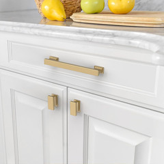 Amerdeco 10 Pack Champagne Bronze Cabinet Knobs 1.46 Inch(37mm) Solid Gold Kitch