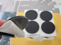 Silicone Rubber Pad Black Round Glass Furniture Anti-slip Self-adhesive Pad