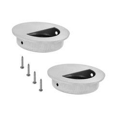 2 Pack Hidden Recessed Sliding Door Finger Pull Stainless Steel 70x15MM