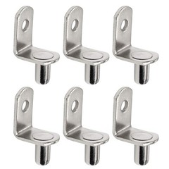 50 Pcs 5mm Shelf Pins, L-Shaped Nickel Plated Shelf Support Pegs with Hole fo…