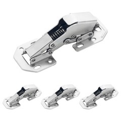 4 Pack Hidden Frameless Cabinet Hinges 90 Degree Soft Close Surface Mount Spring