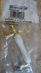 Amerock 3″ Polished Brass White Porcelain Center Door Cabinet Pull Drawer Handle