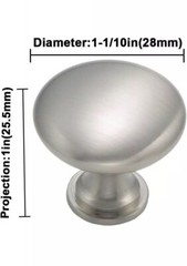 homdiy Brushed Nickel Cabinet Knobs 15 Pack Round Knobs
