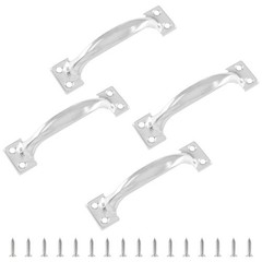 4pcs 4 Inch Vintage Barn Door Pulls Utility Cabinet Handles, Screw in Drawer …