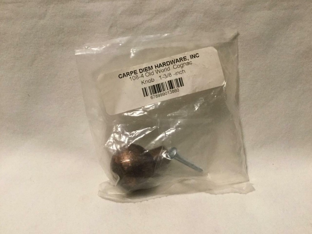 Carpe Diem Hardware 108-4 Old World Knob, 1-3/8-Inch, Cognac