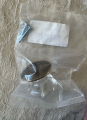 NWT Emtek Old Town French Antique Brass Base Glass Wardrobe Knob 1-3/4” 86028US7