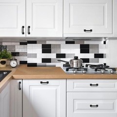 Solid 3 Inch Big Square Foot Cabinet Pulls Matte Black Arch Pull Kitchen Cabi…