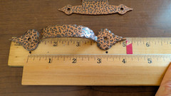 Vtg Hammered Copper 5 Cabinet Drawer Pulls 4 Surface Mount Hinges No Screws EC