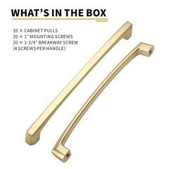 AOOTOCH Cabinet Pulls 7 Inch Brushed Gold 10 Pack