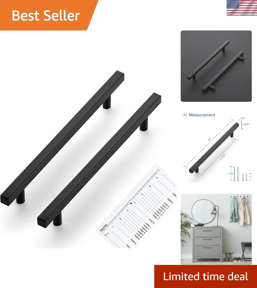 30 Count Stainless Steel Cabinet Pulls – 10” Length, Easy Installation