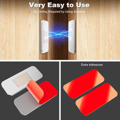 12 Pack Ultra Thin Cabinet Door Magnets, Heavy Duty Adhesive Magnetic Catch for