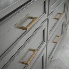 10-Pack Modern Square 5-1/16 In. (128 Mm) Modern Champagne Bronze Cabinet Drawer