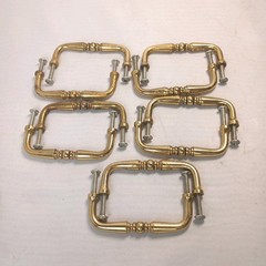 Lot of 10 Solid Brass Wire Cabinet Drawer Pull Handle 3.5″ turned style Alno?