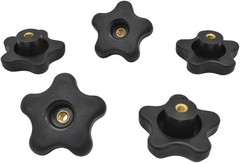19707B-5PK 5 Star Thru Knob 1/4 x 20 5 Count Pack of 1