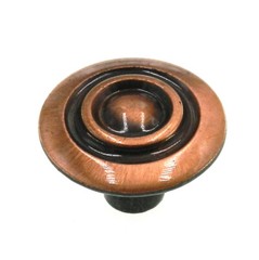 Vintage Amerock Imperia Antique Copper 1 1/8″ Round Cabinet Knob BP591-AC