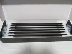 6 Pack 12 3/5 Inch (320mm) Hole Center Cabinet Pulls Matte Black 2201-B-320