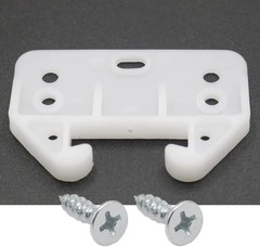 10PCS White Plastic Drawer Guides with Screws Replacement Brackets for Furniture