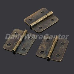 12Pcs Antique Brass Door Cabinet Hinge Jewelry Wooden Box Drawer Hinges Hardware