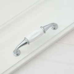 3.75″ 5″ 6.3″ White Ceramic Dresser Drawer Pull Handles Kitchen Cabinet Knobs H