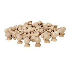 Sova Enterprises #24660 Paintable Unfinished Wood Dowel Cap 100 pcs Single Hole