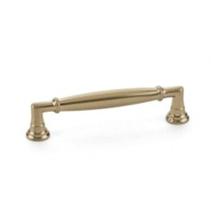 Emtek 86476US4 Westwood 4 Inch Center to Center Handle Cabinet Pull, Satin Brass