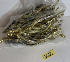 42 VTG Cabinet Pull Handles 27 Brass + 15 Silvertone + 11 Screws Matching Style