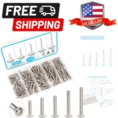120 Pcs Cabinet Pulls Knobs Screws, M4×16/18/20/25/30mm, Machine Screws Pan W…