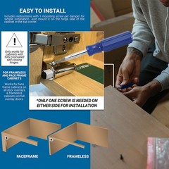 25 Pack Hardware Soft Close Damper for Cabinet Doors/Compact/SoftClose Cabine…