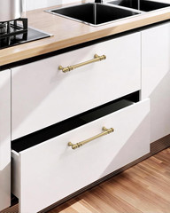 10 Pack 3″(76mm) Hole Center Champagne Bronze Kitchen Cabinet Handles, Champagne