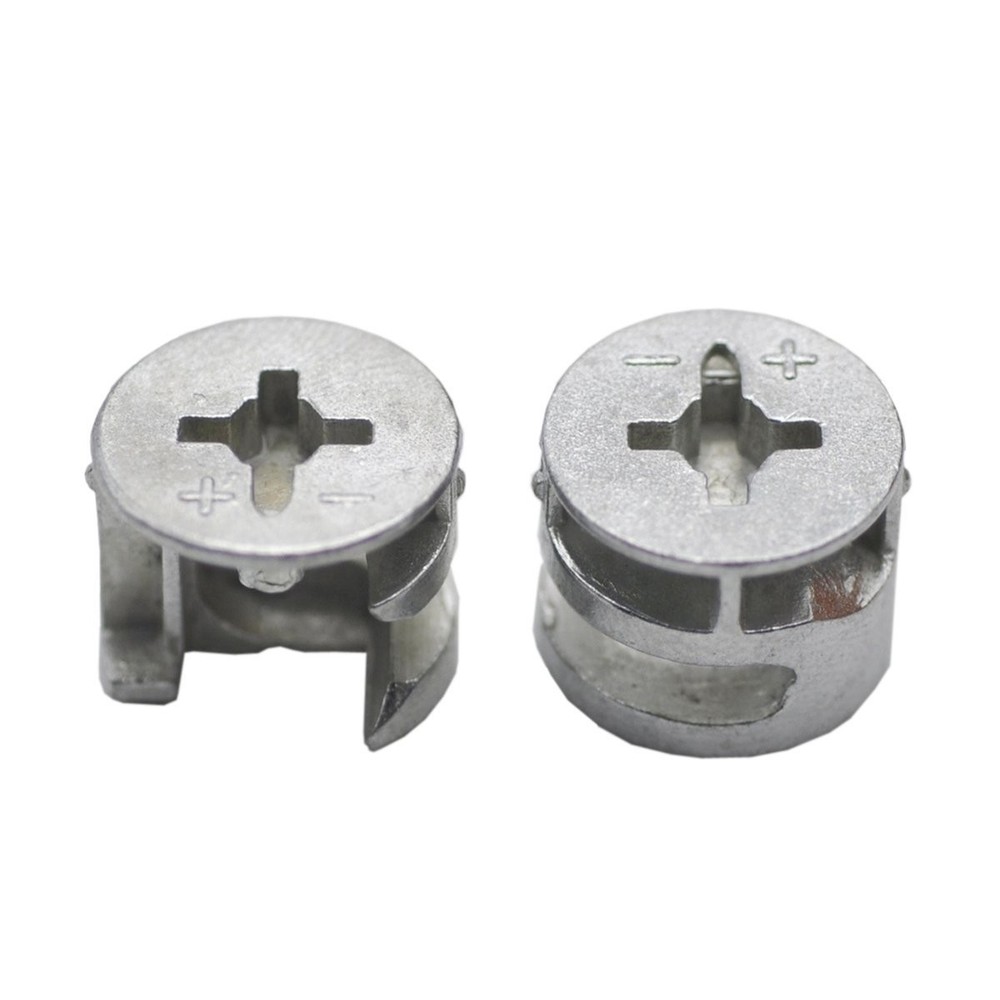 20 PCS Furniture Connecter Cam Lock Fittings 15mm x 12mm for 15mm, Silver