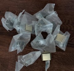 NEW 10 Pk Sapphire Accent Series Modern Cabinet Knobs, 1.25 x 1.25, SP-1071-K-SN