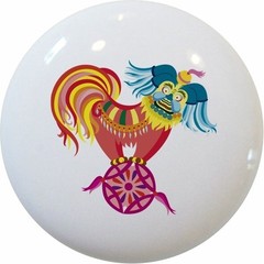 Oriental Heaven Dog Ceramic Cabinet Drawer Pull Knob