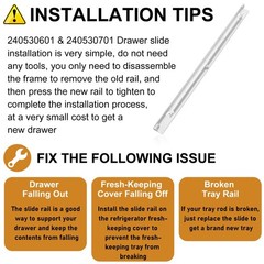 When your refrigrator drawer slide support rail is cracked,you need replace…